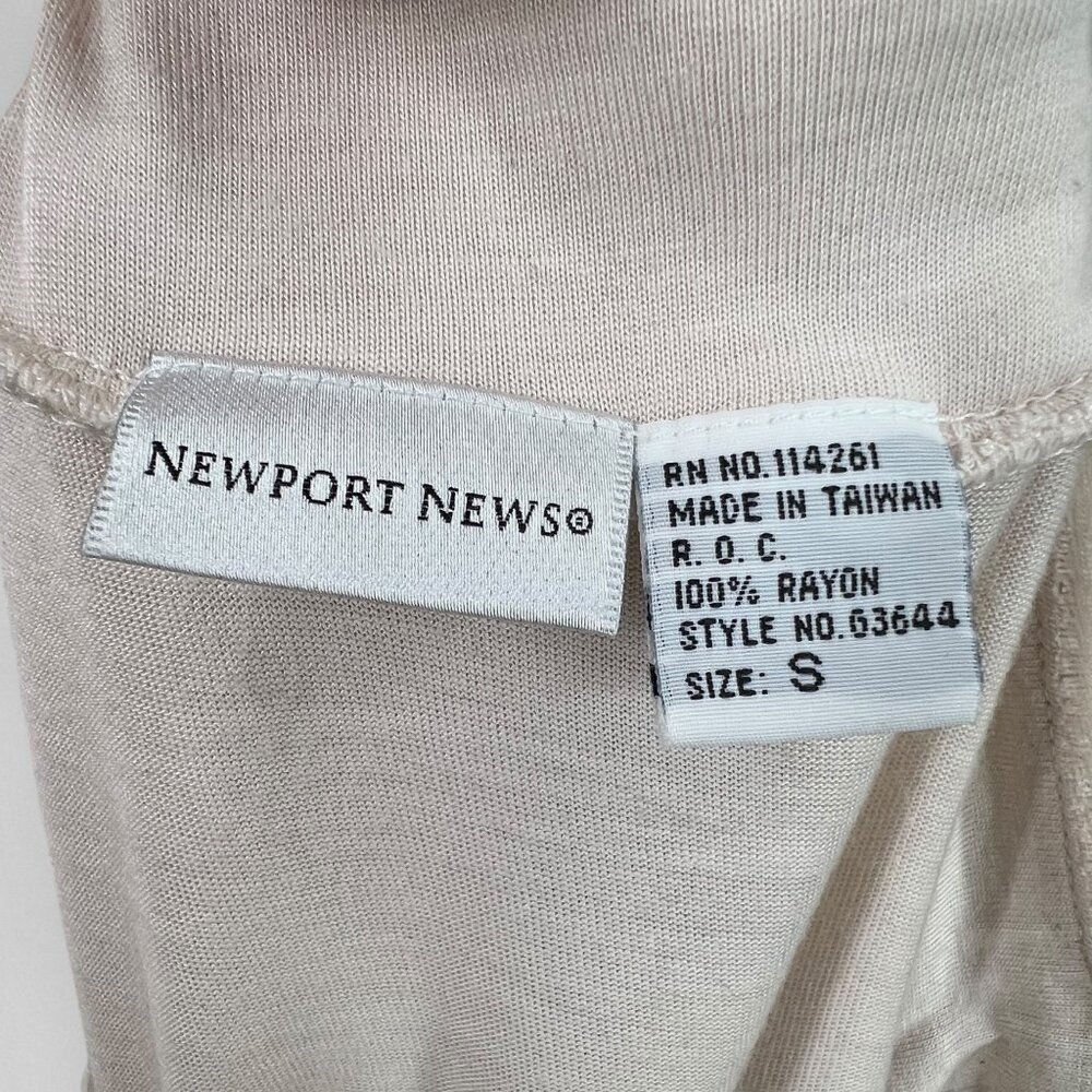 Y2K Newport News Babydoll Cream Top S - Picture 5 of 6